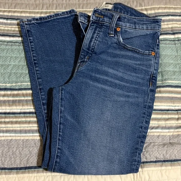 Madewell Women's Mid-Rise Classic straight Blue Jeans - Picture 1 of 11